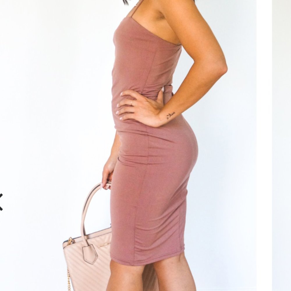 NWT Solid Stretchy Cami Bodycon Midi Dress - Picture 7 of 11
